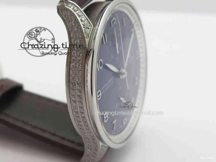 MIROTIME 0128 Unique Portuguese IW3714 Diam ZF V2 1:1 Best Edition Gray Dial On Brown Leather Strap A79350 (Slim Movement) 7250